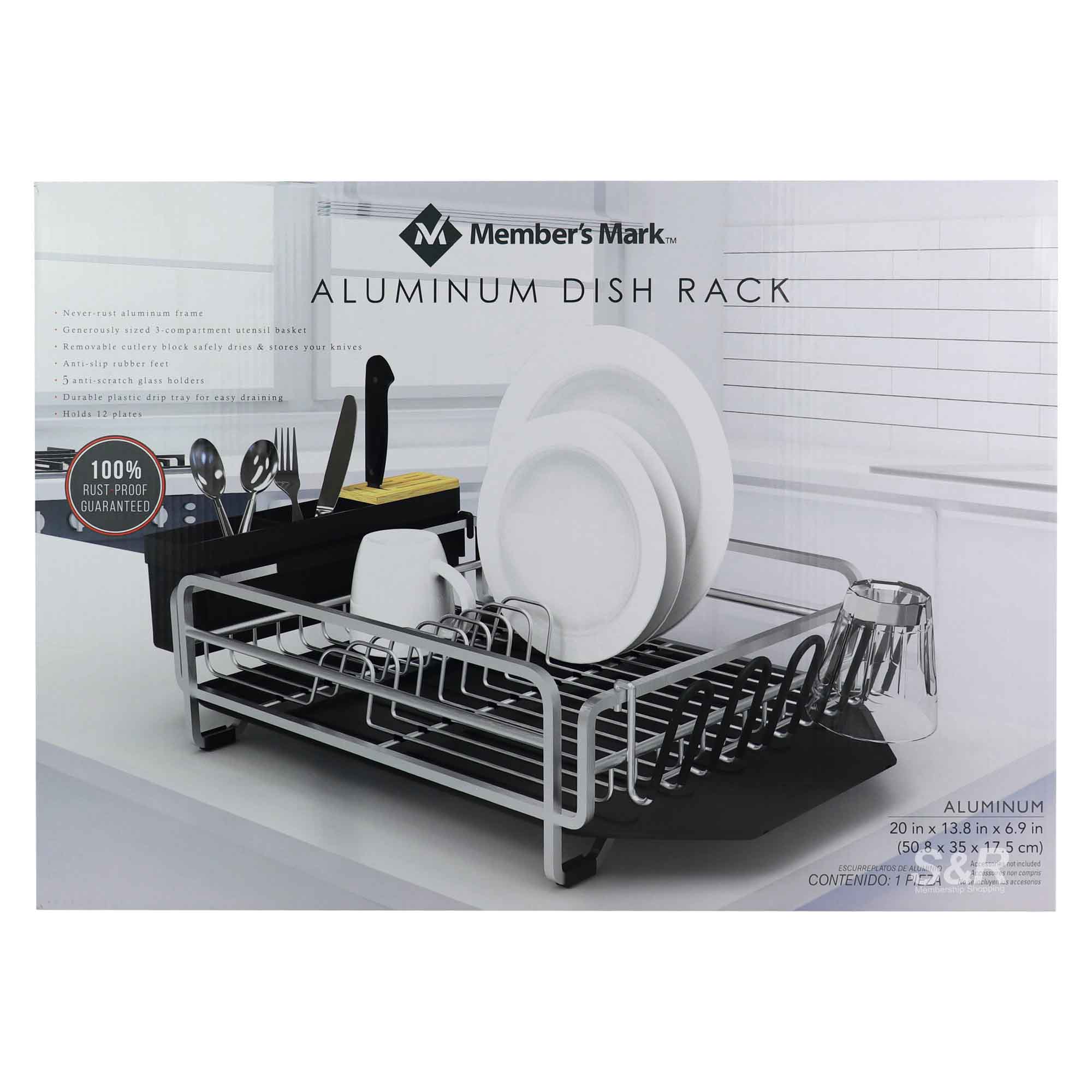 Member's Mark Aluminum Dish Rack 1pc Member's Mark Aluminum Dish Rack 1pc